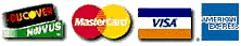 Mastercard, Visa, AmEx, Diners